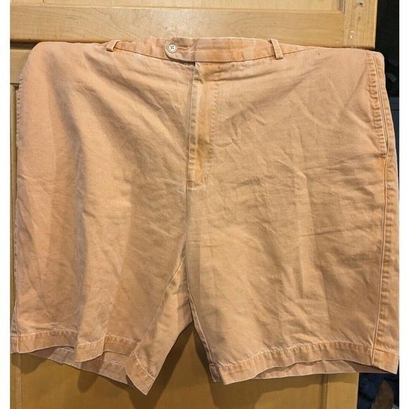 Peter Millar Men's Chino Khaki‎ Shorts Size 38 Peach 100% Pima Cotton - Picture 1 of 3